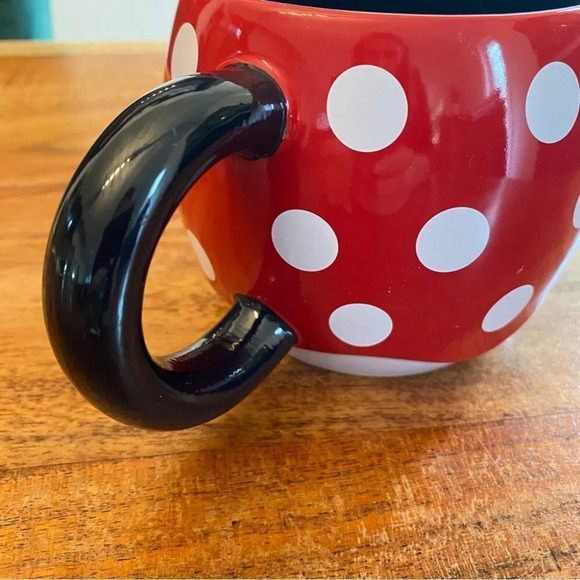 Disney  Minnie Mouse 25th Anniversary Coffee Cup Mug Red Polka Dot Lg 20oz NWOT - Picture 3 of 9